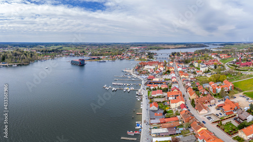 Fototapeta Naklejka Na Ścianę i Meble -  Mikołajki-miasto na Mazurach w północno-wschodniej Polsce