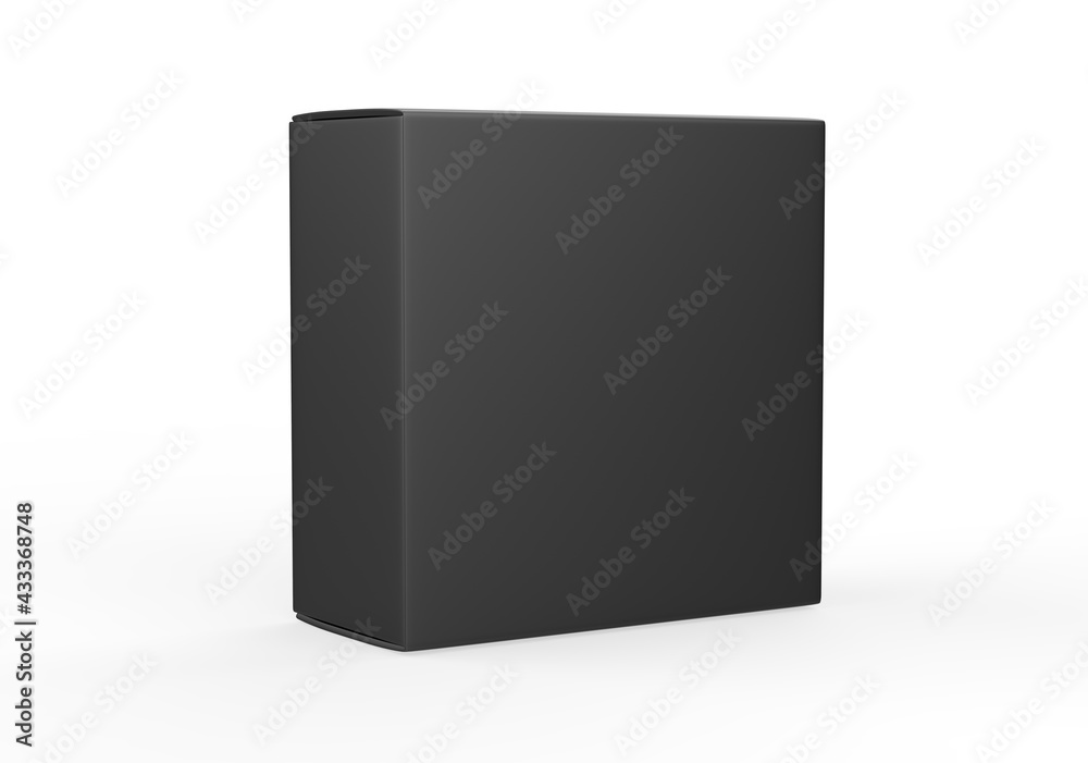 Fototapeta premium Blank white product packaging paper cardboard box. 3d render illustration.