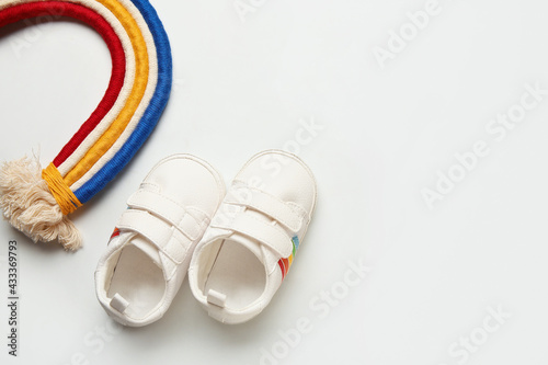 Wallpaper Mural Baby shoes on white background Torontodigital.ca