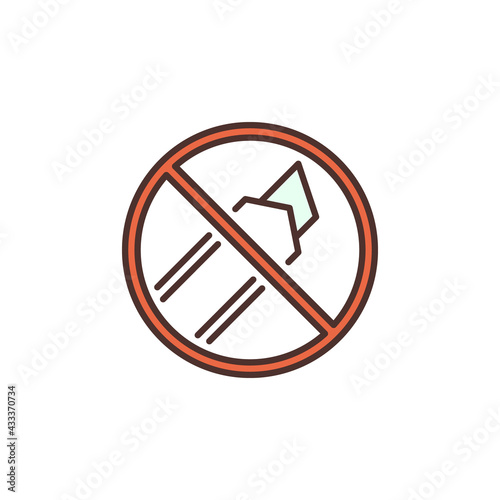 Do not Cut with Utility Knife vector round colored icon Free Download Do not Cut with Utility Knife vector round colored icon - GFXLoad