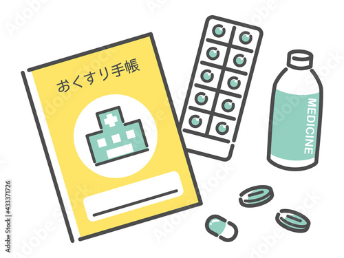 Wallpaper Mural illustration of Japanese prescription and medicine Torontodigital.ca