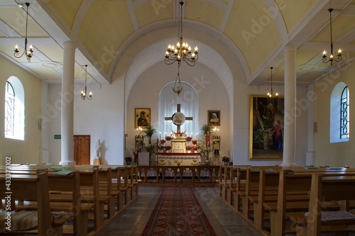 interior of the Mariavite church from 1907 in Peplowo, Poland 