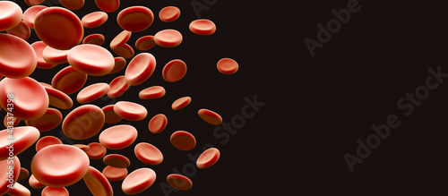 Obraz na plátně 3d medical illustration with erythrocytes image