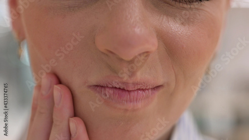Close up of Woman having Toothache