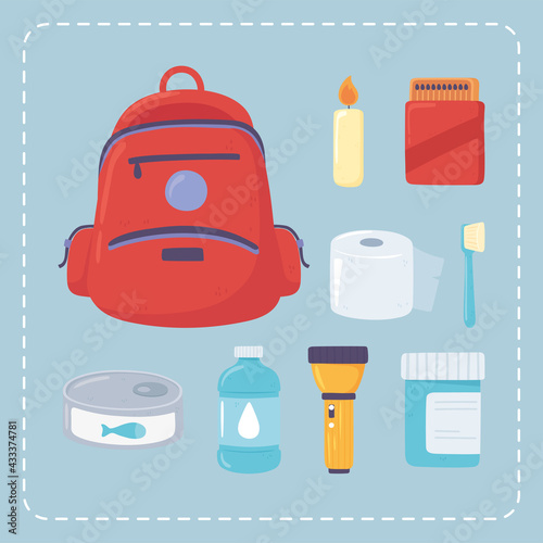 emergency kit icons
