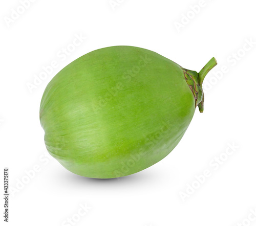 green coconut isolated on white background
