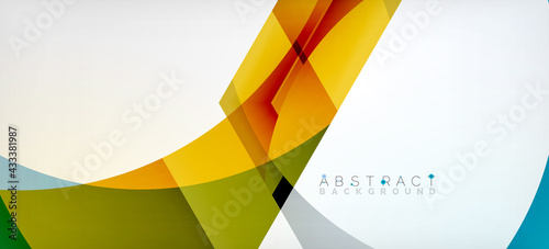 Vector color hexagons geometric abstract background