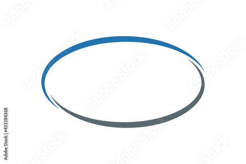 Blank Oval Template Emblem, Vector Frame