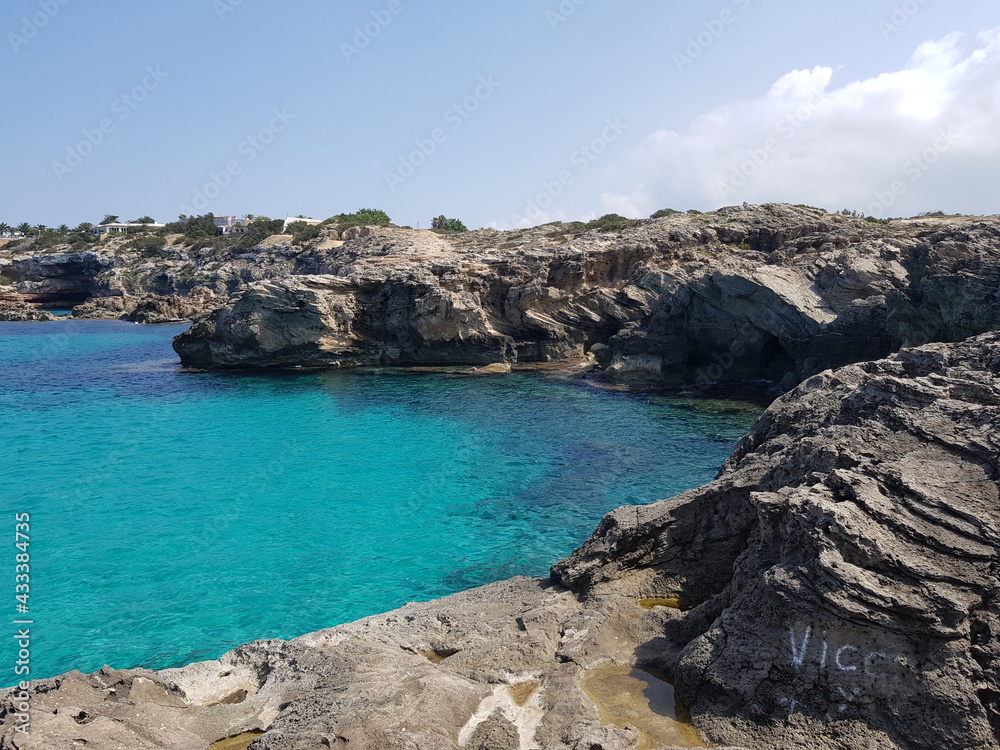 The beautiful coast of Formentera