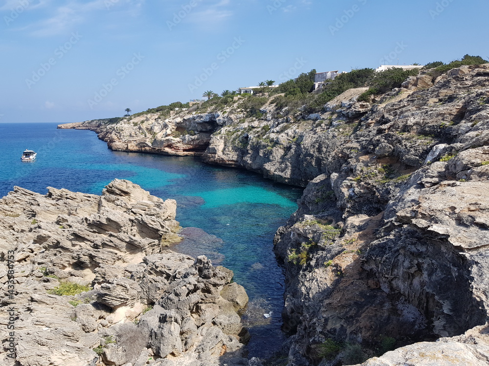 The beautiful coast of Formentera