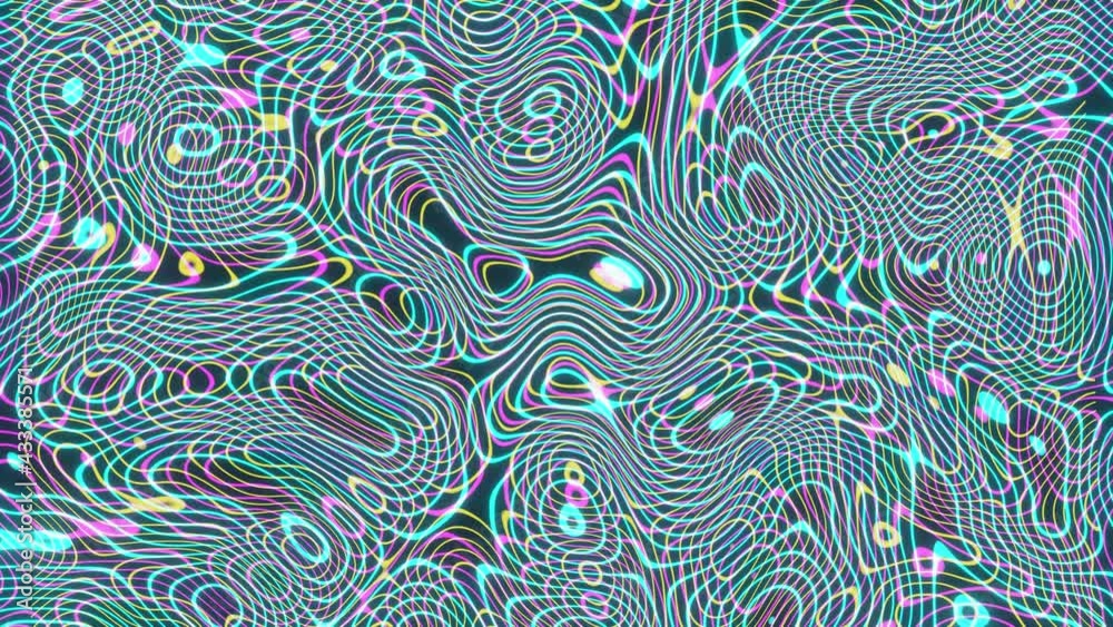 4K video animation of unique abstract pattern and texture seamless loop background motion graphics.