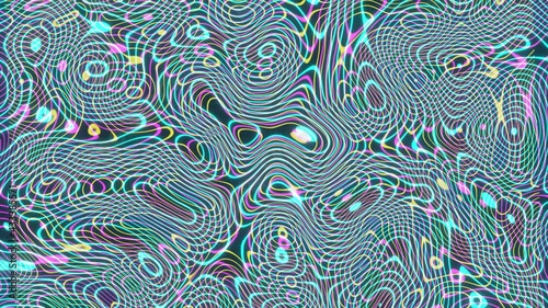 4K video animation of unique abstract pattern and texture seamless loop background motion graphics.