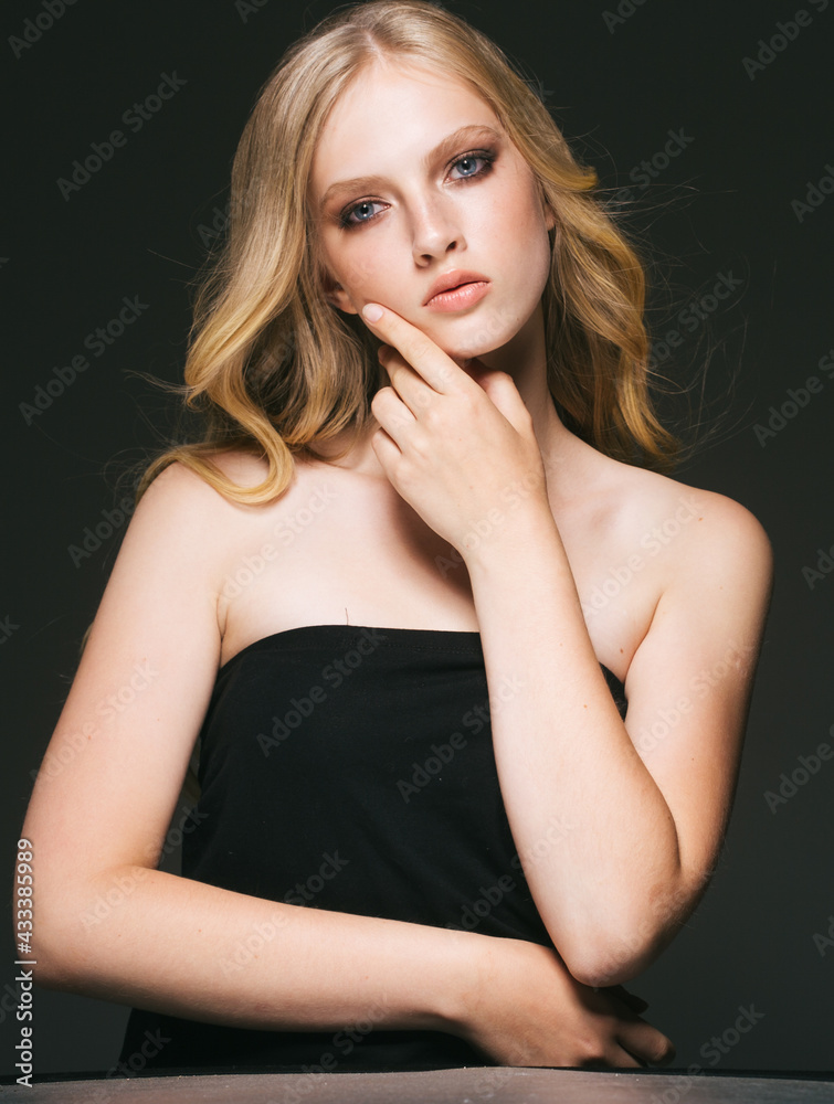 Blonde hair woman beautiful face long hair Blonde hair woman beautiful face long hair