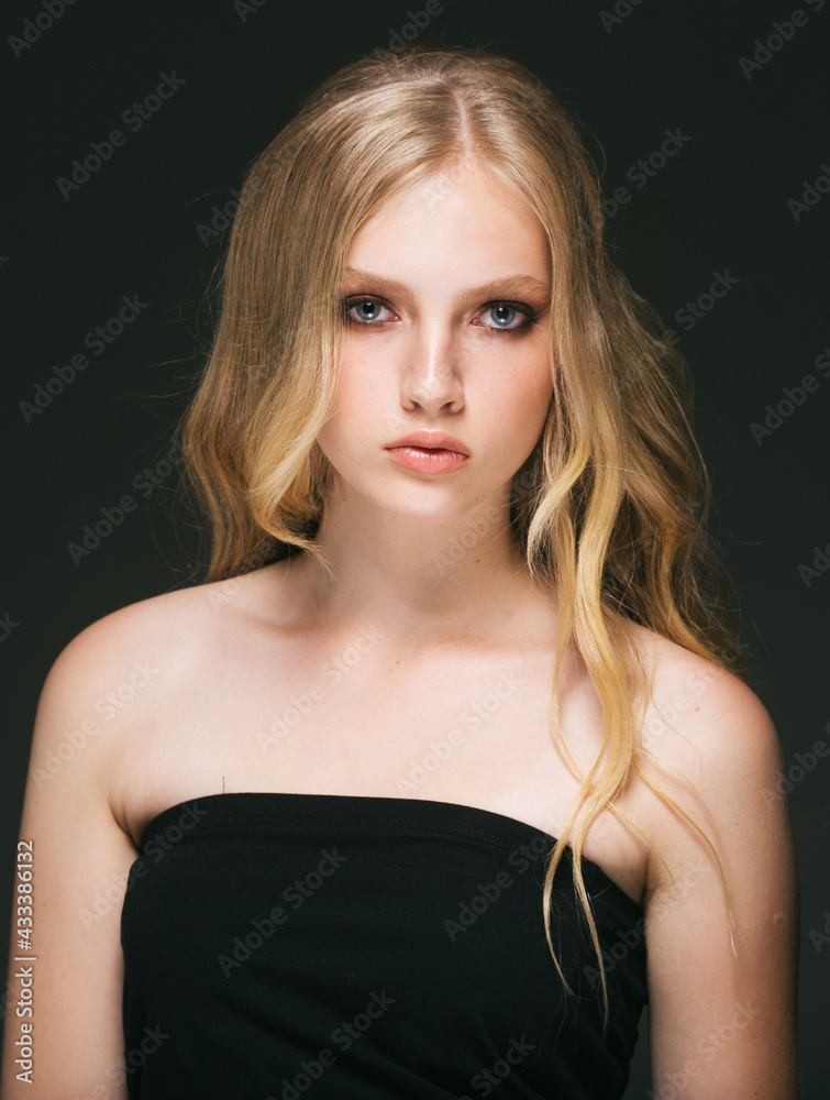Blonde hair woman beautiful face long hair Blonde hair woman beautiful face long hair