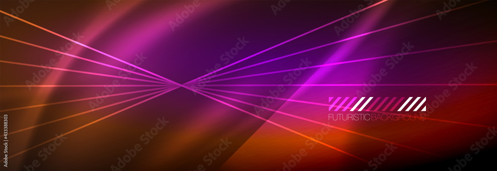 Neon dynamic beams vector abstract wallpaper background. Wallpaper background, design templates for business or technology presentations, internet posters or web brochure covers Neon dynamic beams vector abstract wallpaper background. Wallpaper background, design templates for business or technology presentations, internet posters or web brochure covers