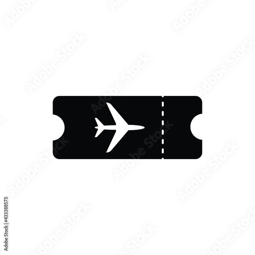 ticket icon vector. plane ticket sign