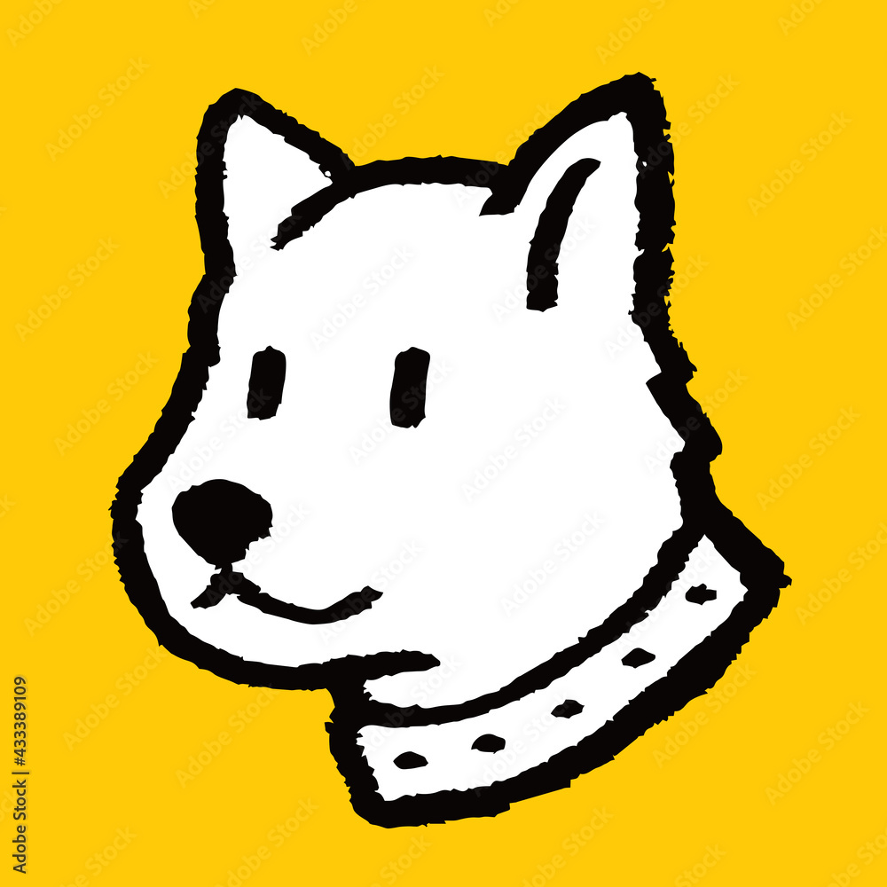 Fototapeta premium Sketch doodle style dog illustration vector