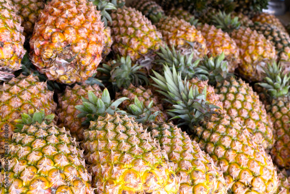 果物屋さんの台湾パイン 伝統市場 Taiwan Pineapples in Traditional market 2021.05.13 果物屋さんの台湾パイン 伝統市場 Taiwan Pineapples in Traditional market 2021.05.13