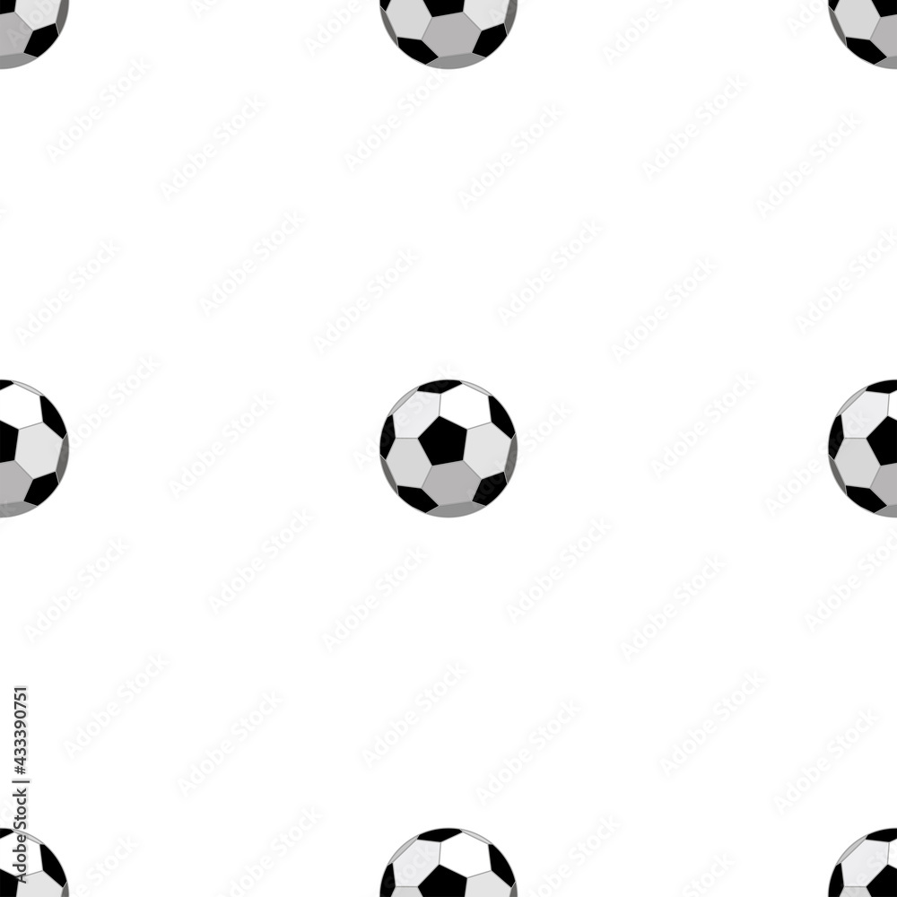Creative seamless pattern with soccer ball. Clean graphic design. Minimal illustration. Creative seamless pattern with soccer ball. Clean graphic design. Minimal illustration.