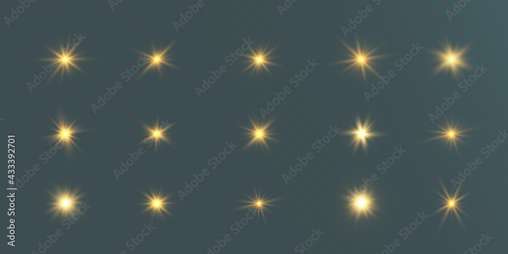 Glow effects set for vector illustrations. Glow effects set for vector illustrations.