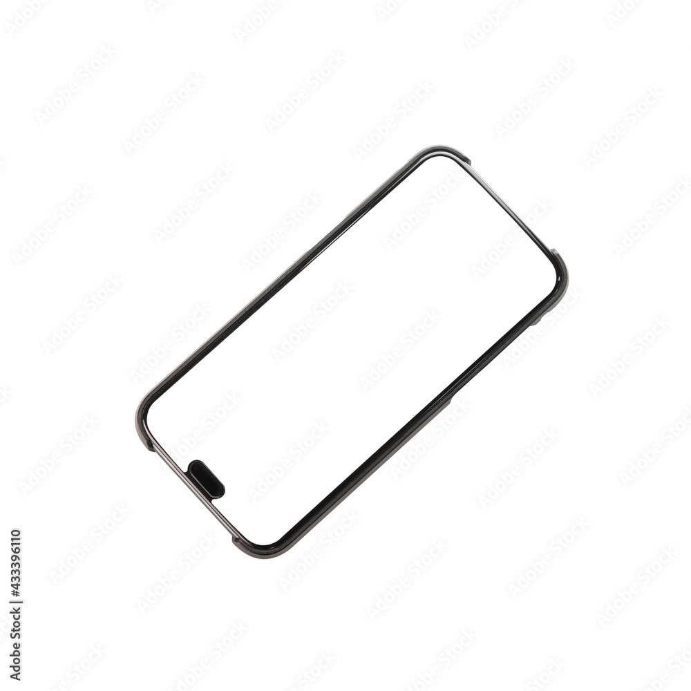 Black smartphone isolated Black smartphone isolated