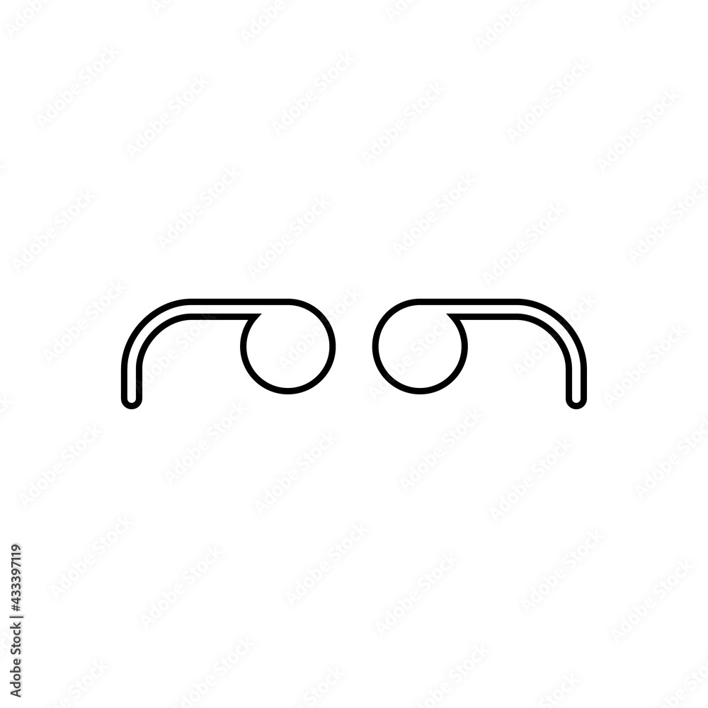 Strabismus line icon. Simple style eye diseases poster background symbol. Logo design element. T-shirt printing. Vector for sticker.