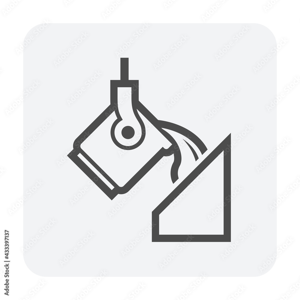 Casting process in metallurgy or metallurgical production industry vector  icon. That manufacturing process in foundry, furnace or factory plant. To  pouring hot liquid or molten metal into ingot mold. Stock Vector