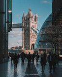 Busy London City Tower Bridge
