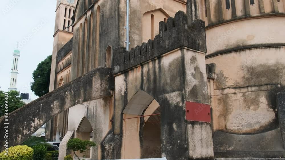 Anglican cathedral Christ Church, outside view, Stone Town, Zanzibar ...