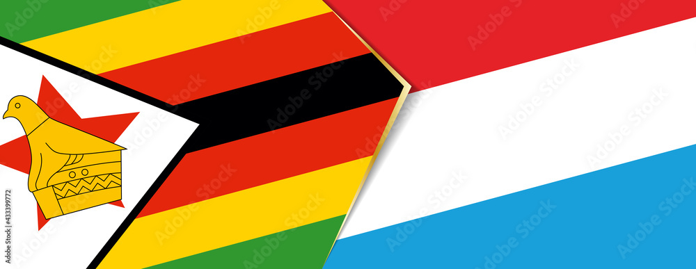 Zimbabwe and Luxembourg flags, two vector flags. Zimbabwe and Luxembourg flags, two vector flags.