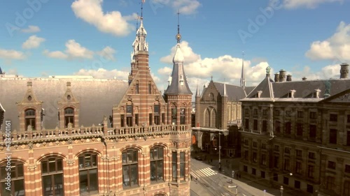 TimeLapse Over Nieuwezijds Voorburgwal Street, in central Amsterdam photo