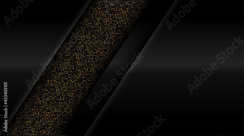 Luxury abstract background with dark lines template deluxe design. modern black backdrop concept 3d style Illustration vector