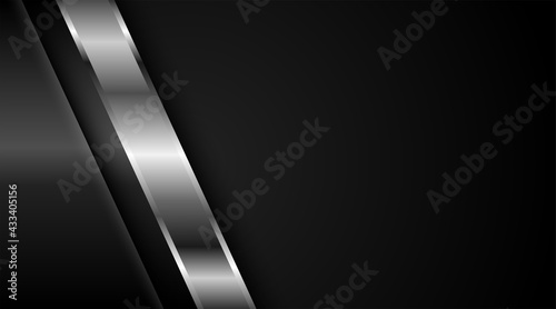 Luxury abstract background with dark lines template deluxe design. modern black backdrop concept 3d style Illustration vector