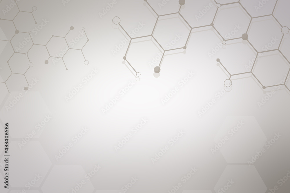 Abstract background of molecules. Chemistry hexagonal structure. Molecular research. Molecular structure of the hexagonal lattice. background Abstract background of molecules. Chemistry hexagonal structure. Molecular research. Molecular structure of the hexagonal lattice. background