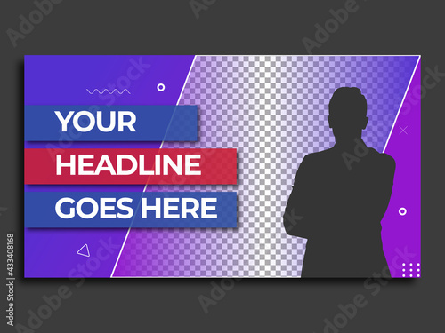 Live streaming workshop youtube thumbnail & video thumbnail template