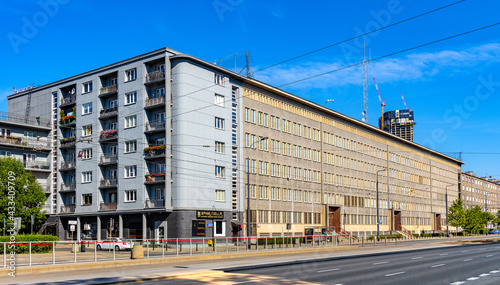 Military Intelligence Service, Sluzba Wywiadu Wojskowego, headquarter building at aleja Niepodleglosci avenue in Srodmiescie city center district of Warsaw, Poland