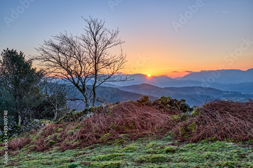 Sunrise in Snowdonia National Park in Wales, UK