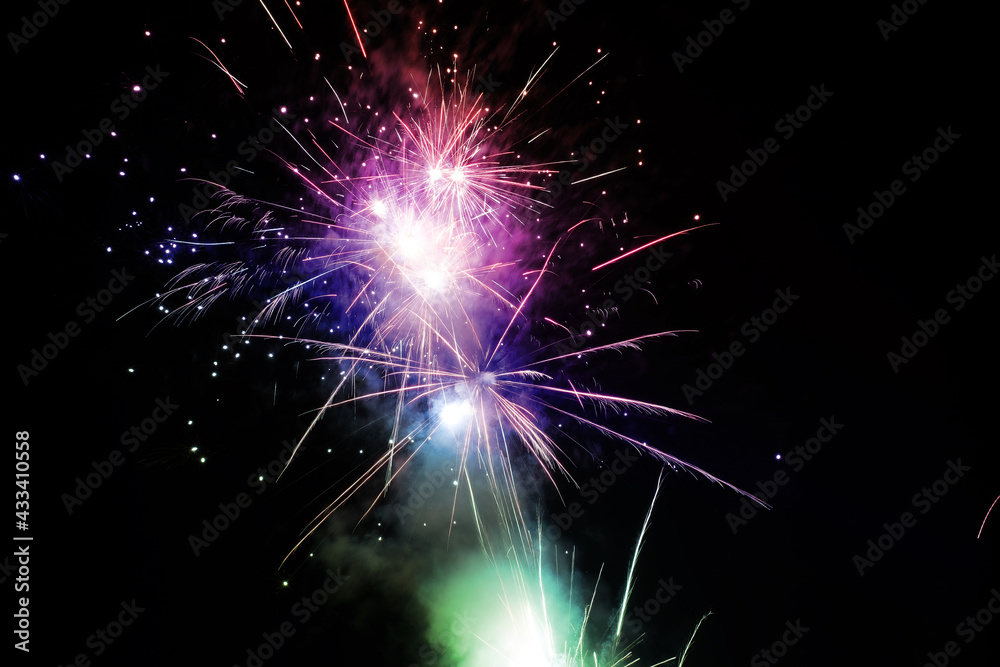 Obraz premium Colorful firework background