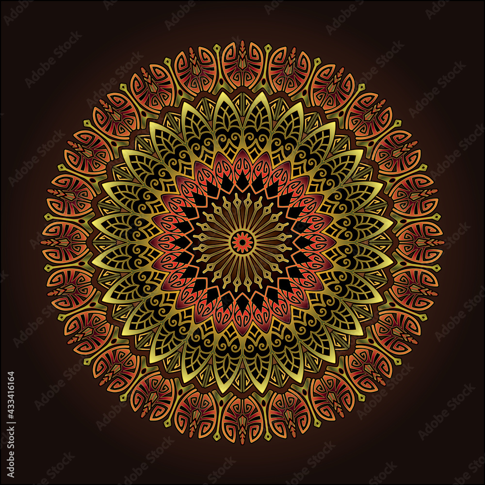 mandala art ornament for printing