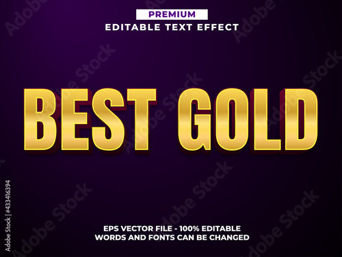 Best Gold, 3d Metallic Golden Text Effect Style