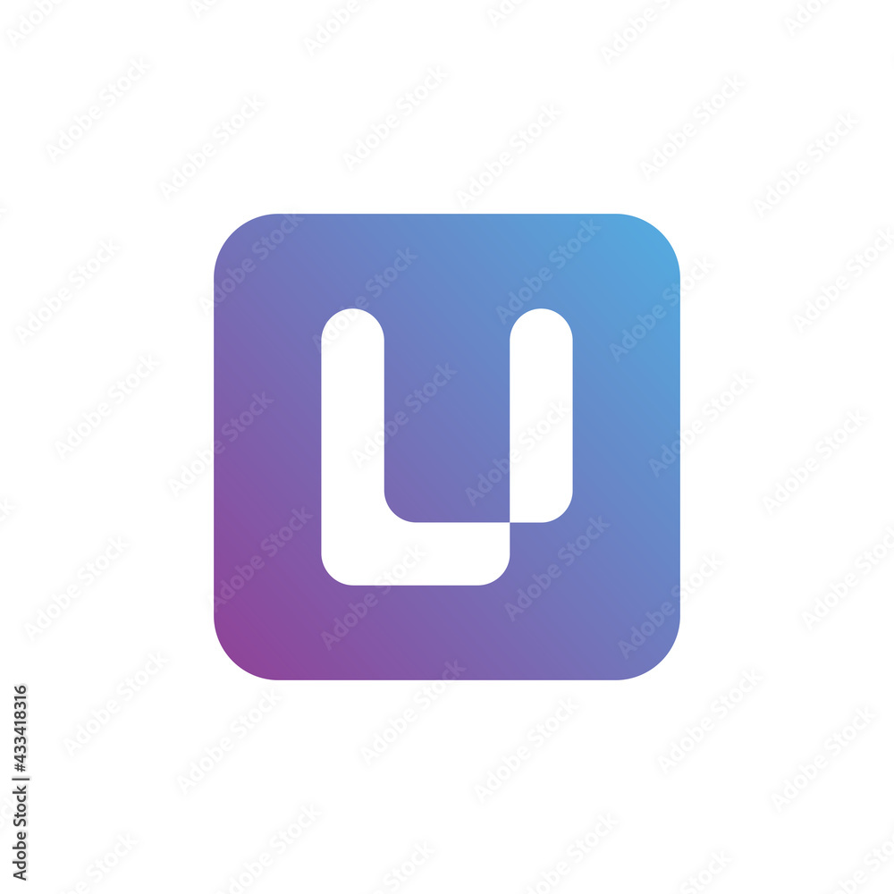 Alphabet U logo icon design template, minimal style illustration Alphabet U logo icon design template, minimal style illustration