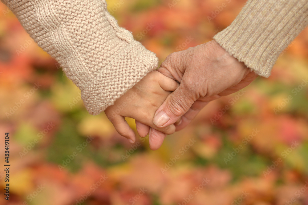 granddaughter and grandmother holding hands granddaughter and grandmother holding hands