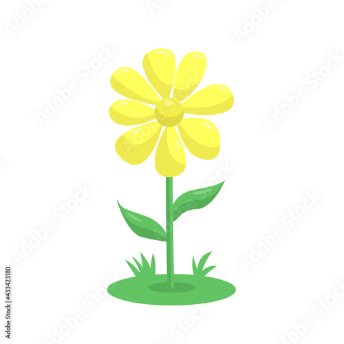 flower symbol with yellow petals
