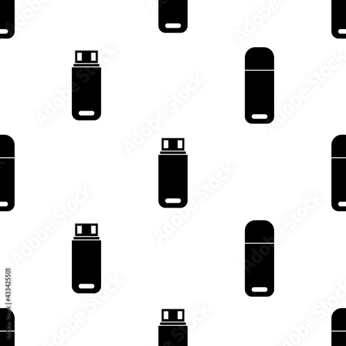 Flash drive seamless pattern isolated on white background.