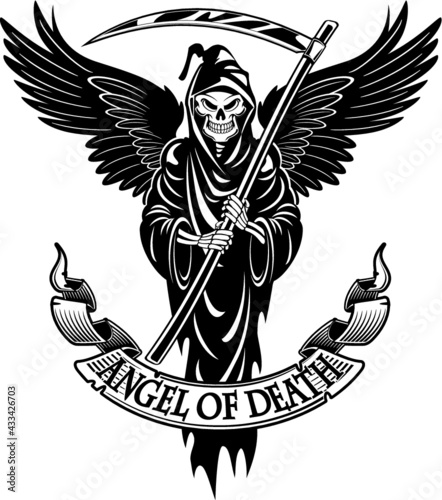 grim reaper with scythe