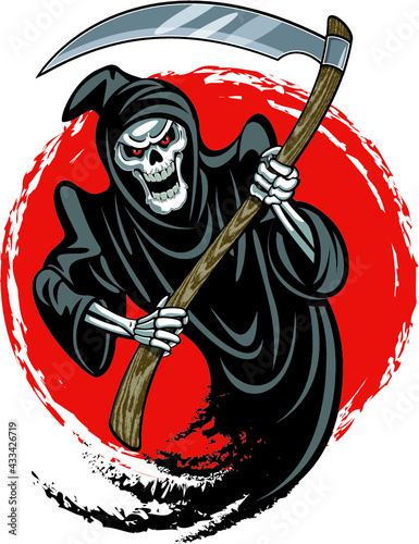 grim reaper with scythe
