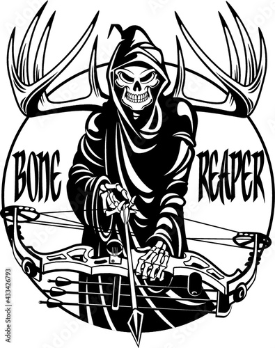 grim reaper with compound bow