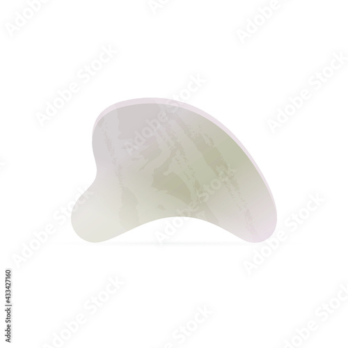 Gua Sha Stone with Marble Texture for Beauty Facial Massage Therapy. Skin Care Anti-Aging Tools. Modern Flat Vector Illustrations. Social Media Ads.