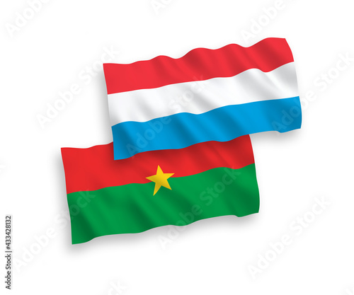 Free Download Flags of Burkina Faso and Luxembourg on a white background - GFXLoad