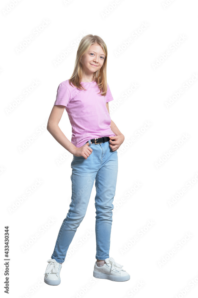  cute little girl posing